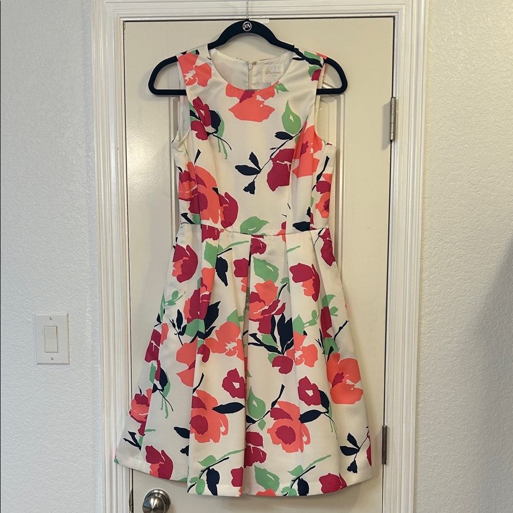 Shoshanna Midnight - Fit & Flare Floral Sleeveless Dress. Size 6.